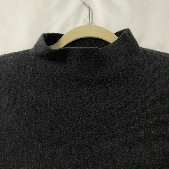 Nanette Lepore 3/4 Sleeve Mock Neck Wool Blend Sweater Dark Gray Size S - Picture 5 of 8